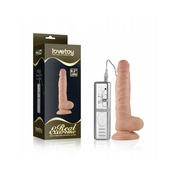 Naturalny Penis Dildo 22cm z pilotem wibracje