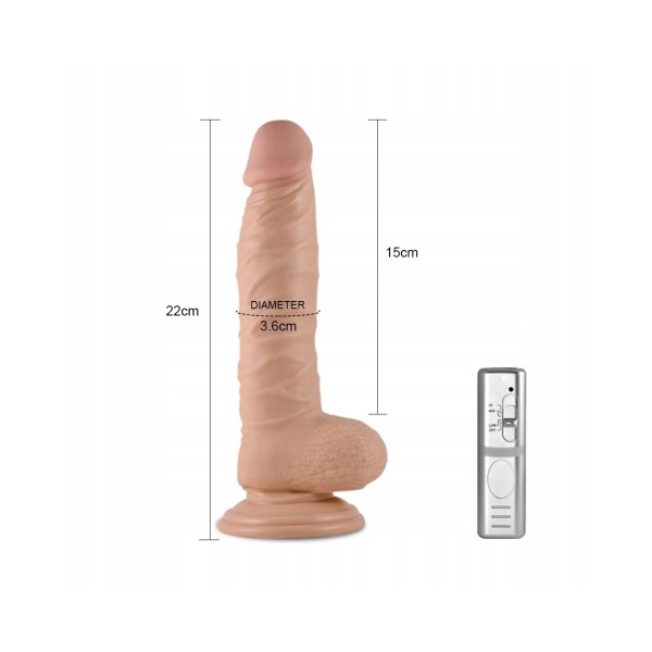 Naturalny Penis Dildo 22cm z pilotem wibracje