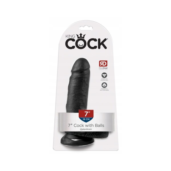 Dildo z przyssawką 18 cm King Cock