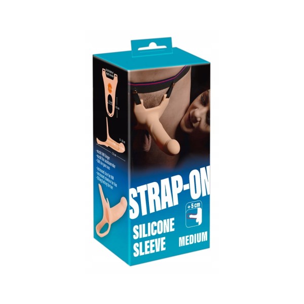 Silikonowy Strap-on + 5cm
