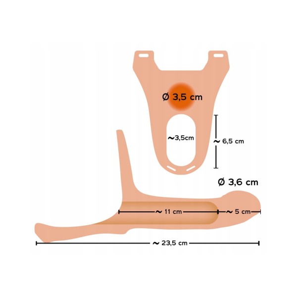 Silikonowy Strap-on + 5cm
