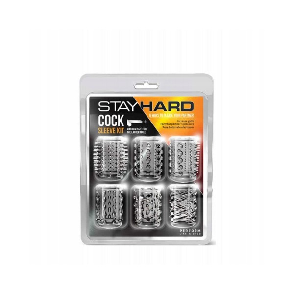 Komplet nakładki na penisa 6 szt. Stay Hard