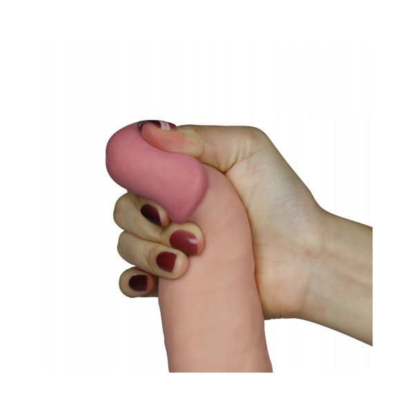 Dildo cyberskóra z przyssawką The Ultra Soft Dude z wibracjami 20 cm