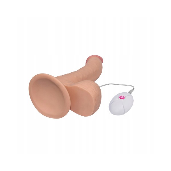 Dildo cyberskóra z przyssawką The Ultra Soft Dude z wibracjami 20 cm