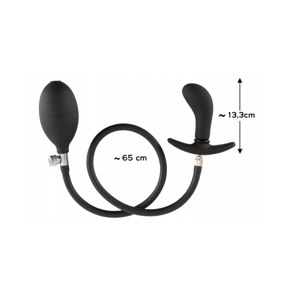 Korek analny silikonowy pompowany 8 cm