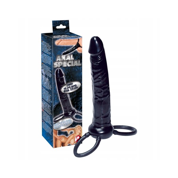 Dildo analne z pierścieniem Anal Special 16 cm czarne