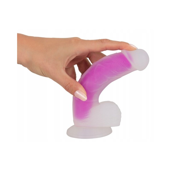 Dildo silikonowe z przyssawką Super Softie Dual Density 17,5 cm