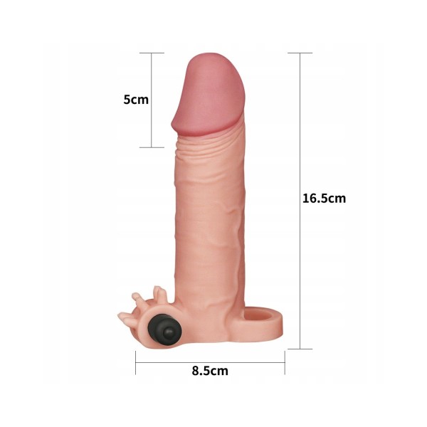 Nakładka Pleasure X-Tender z wibracjami +5cm Lovetoy
