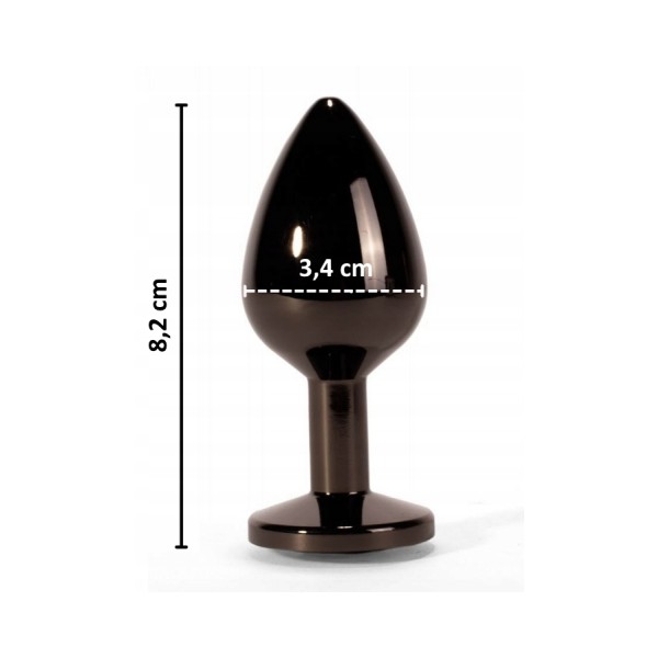 Korek analny Secret Shine Black Jewell 8,2cm X-MEN