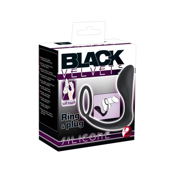 Black Velvets Pierścień + korek analny