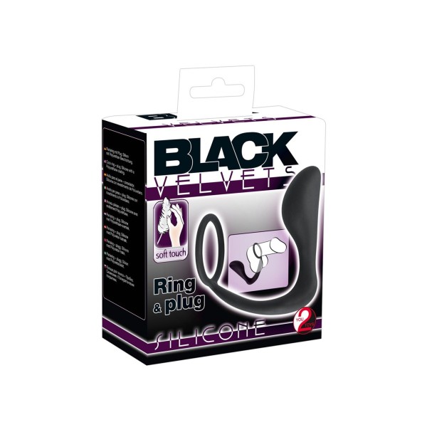 Black Velvets Pierścień + korek analny