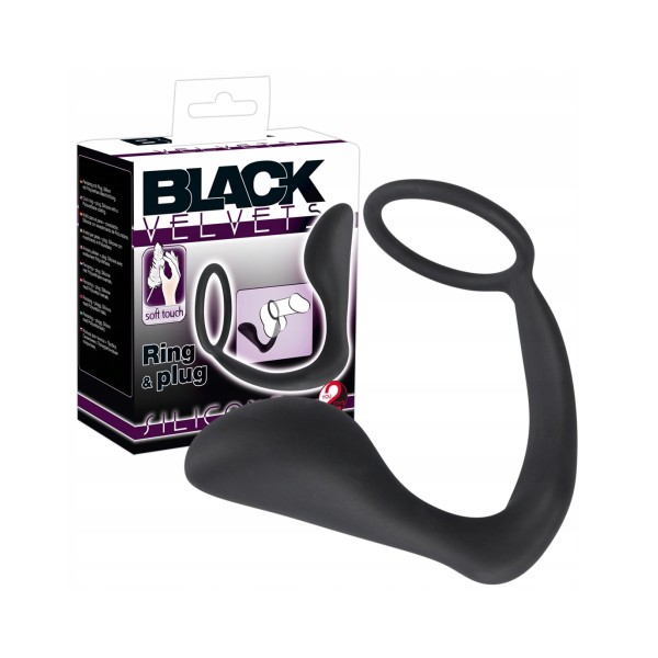 Black Velvets Pierścień + korek analny