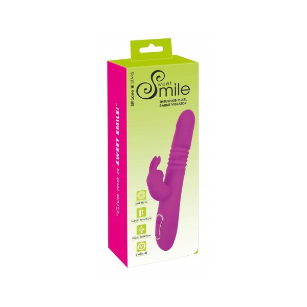 Wibrator z funkcją pchnięcia 24,8cm Sweet Smile