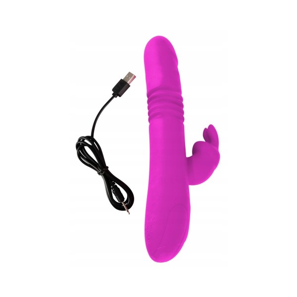 Wibrator z funkcją pchnięcia 24,8cm Sweet Smile