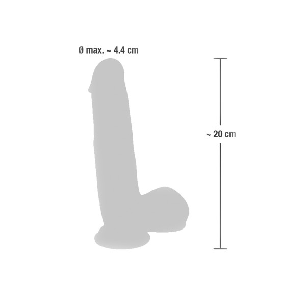 Dildo silikonowe medyczne z przyssawką 20 cm