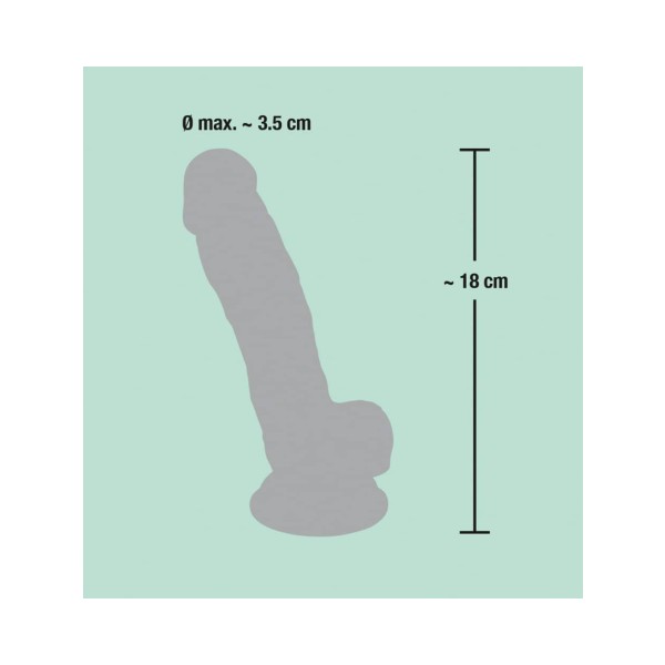 Dildo silikonowe medyczne z przyssawką 18 cm