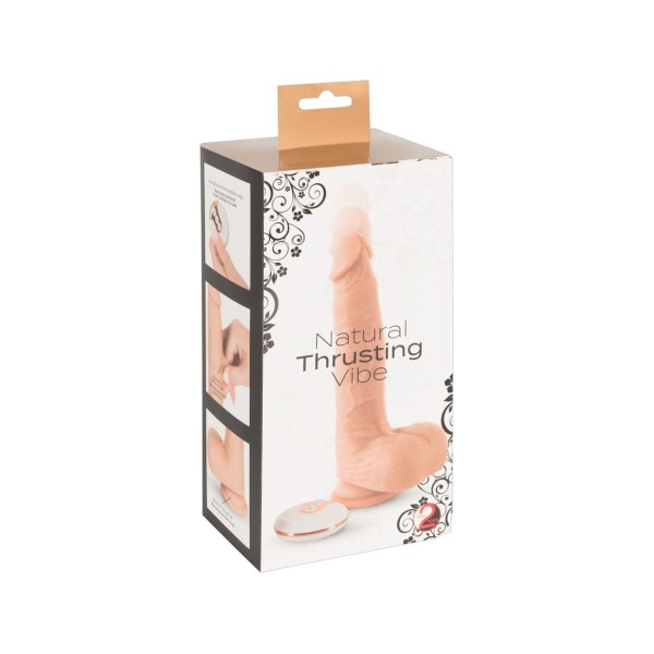 Wibrator silikonowy z funkcją pchnięcia 21 cm