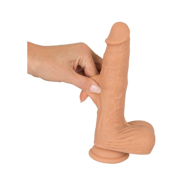 Wibrator silikonowy z funkcją pchnięcia 21 cm