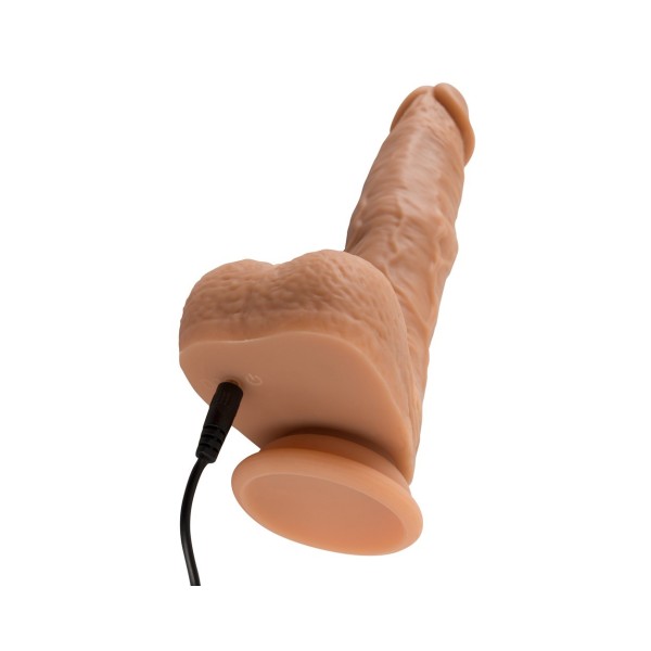 Wibrator silikonowy z funkcją pchnięcia 21 cm