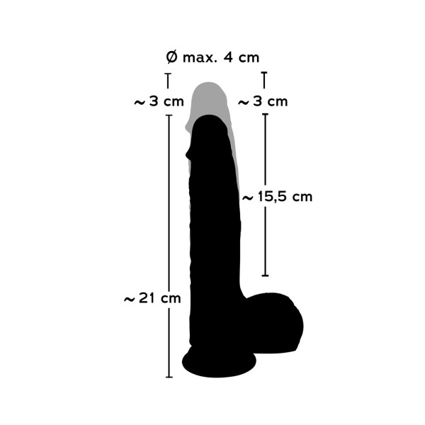 Wibrator silikonowy z funkcją pchnięcia 21 cm