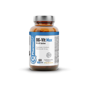 B6-Vit Max P-5-P Active Pirydoksalo-5-fosforan, Witamina B6 18 mg -60 kapsułek PharmoVit