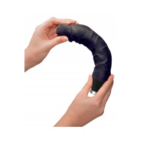 Czarny Wibrator Big Vibe Cyberskóra 22 cm